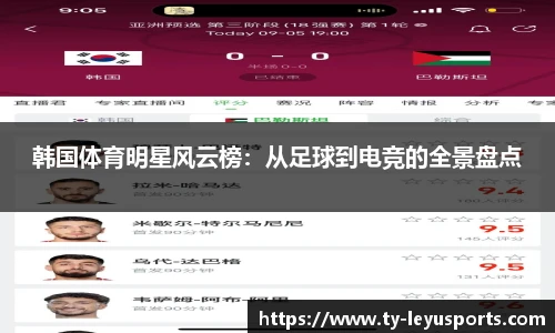 韩国体育明星风云榜:从足球到电竞的全景盘点